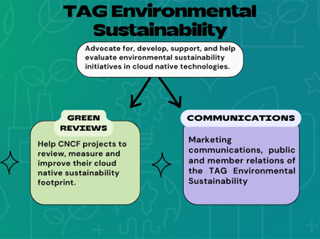 Overview of TAG Environmental Sustainability structure and Working Groups